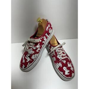 Rare Vans Sneakers 101 Dalmatians Disney Red White Black Lace Up Women’s Sz 8